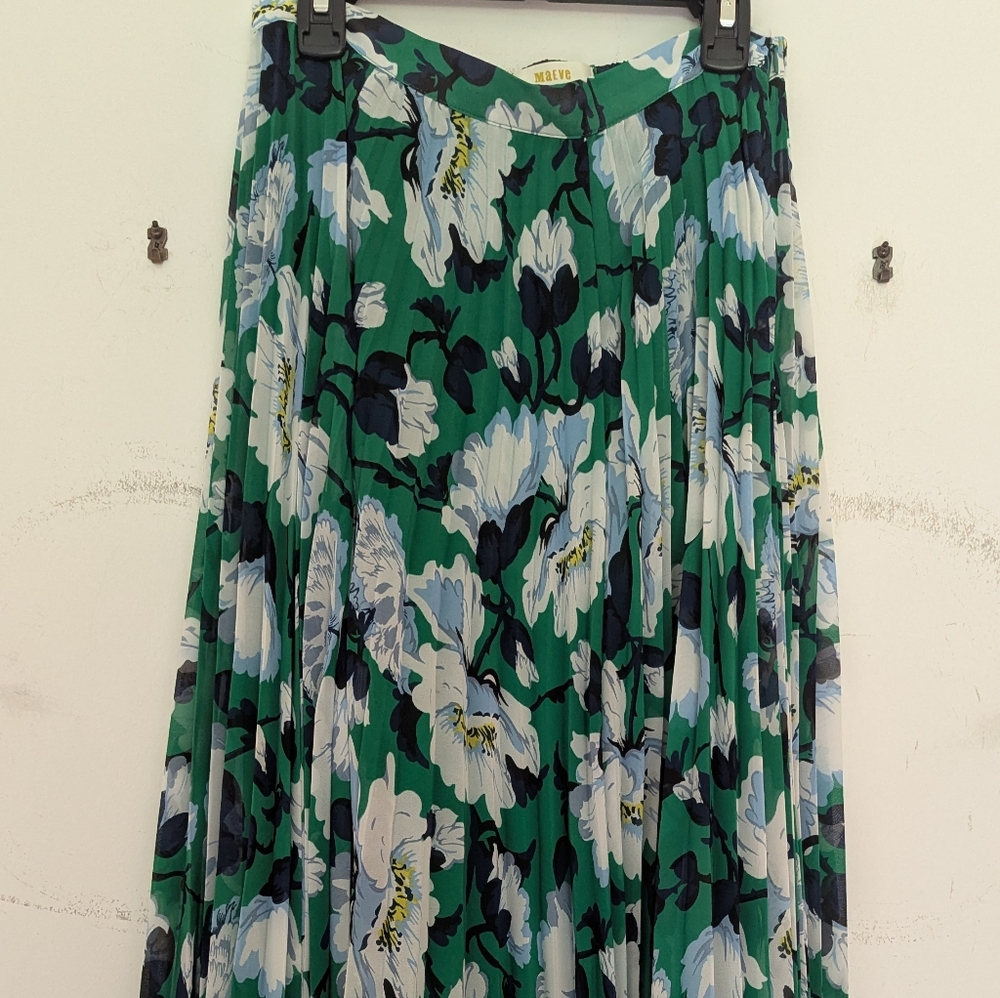 Maeve Floral Green Skirt